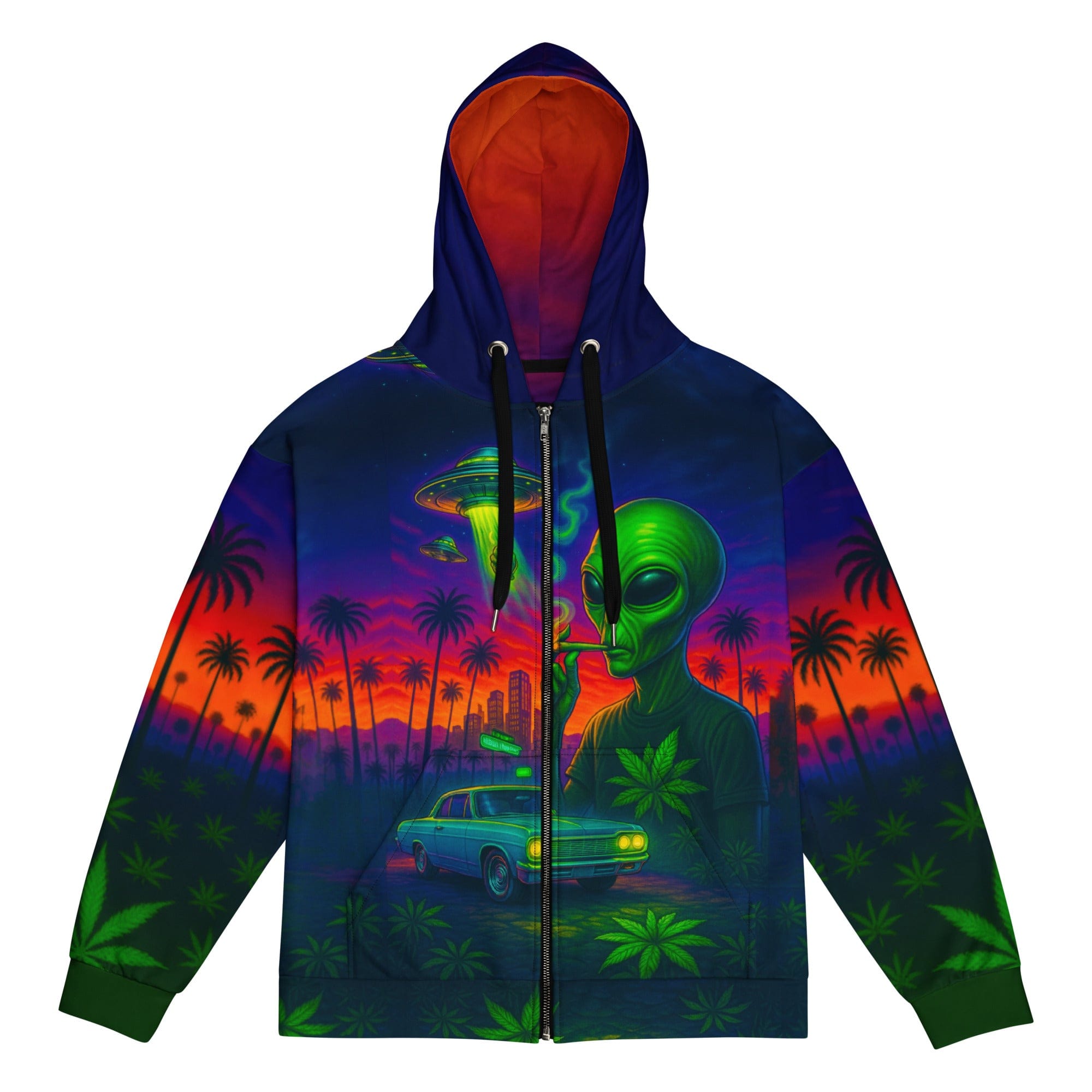Philosopher Stoner 2XS Alien OG Kush Unisex zip hoodie