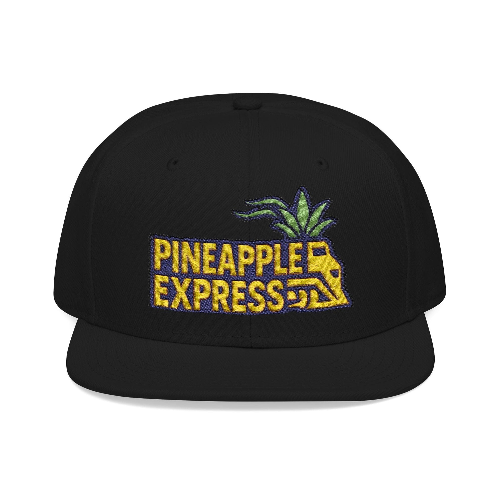 Printify Hats One size / Black Pineapple Express Snapback Hat with Embroidery, Trendy Cap, Beach Style Accessory, Gift for Friends, Summer Fashion Must-Have