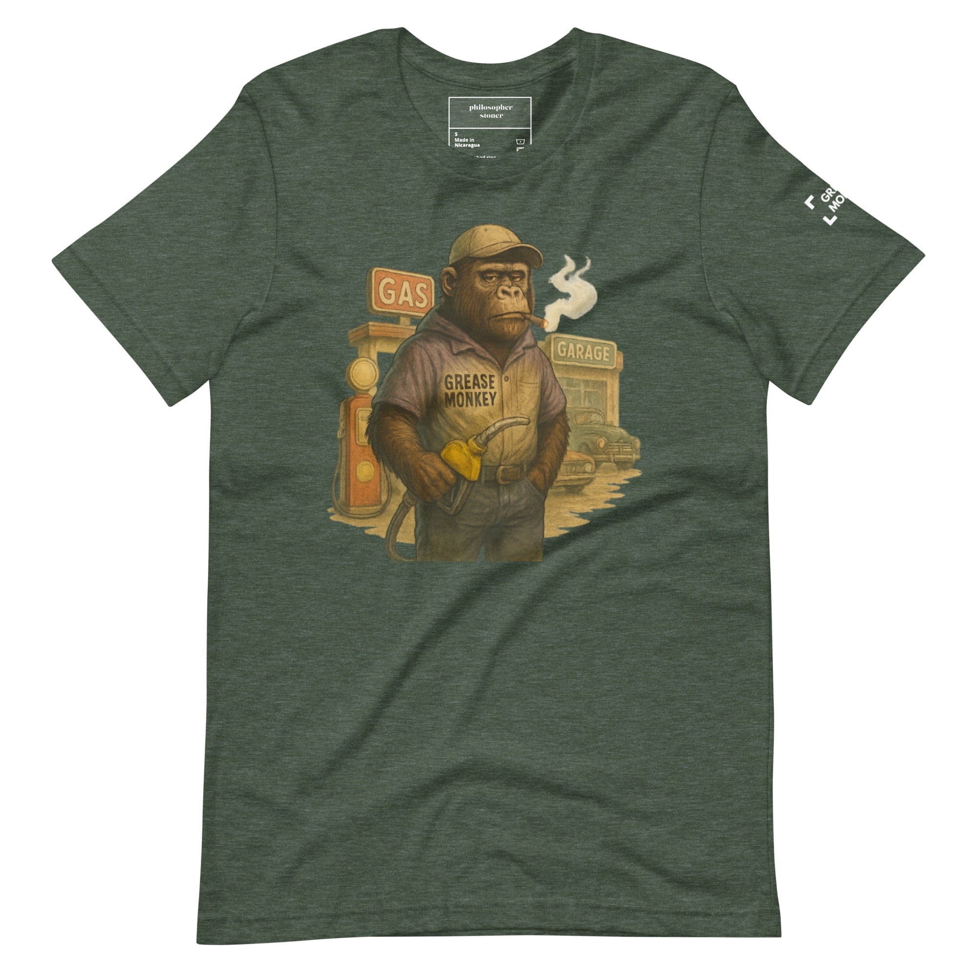 Philosopher Stoner GREASE MONKEY BLK/GRN Unisex T-shirt