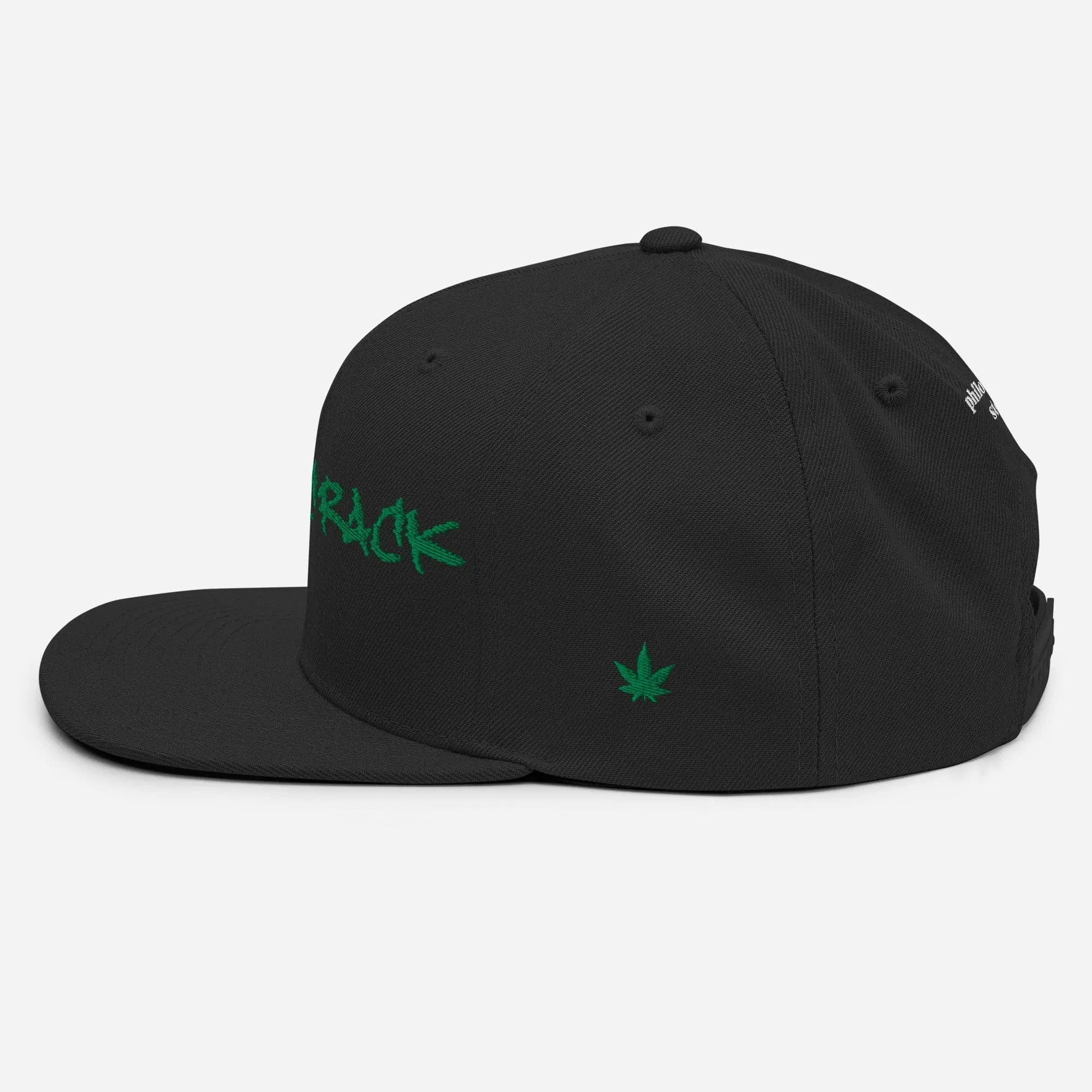 Philosopher Stoner GREEN CRACK Snapback Hat
