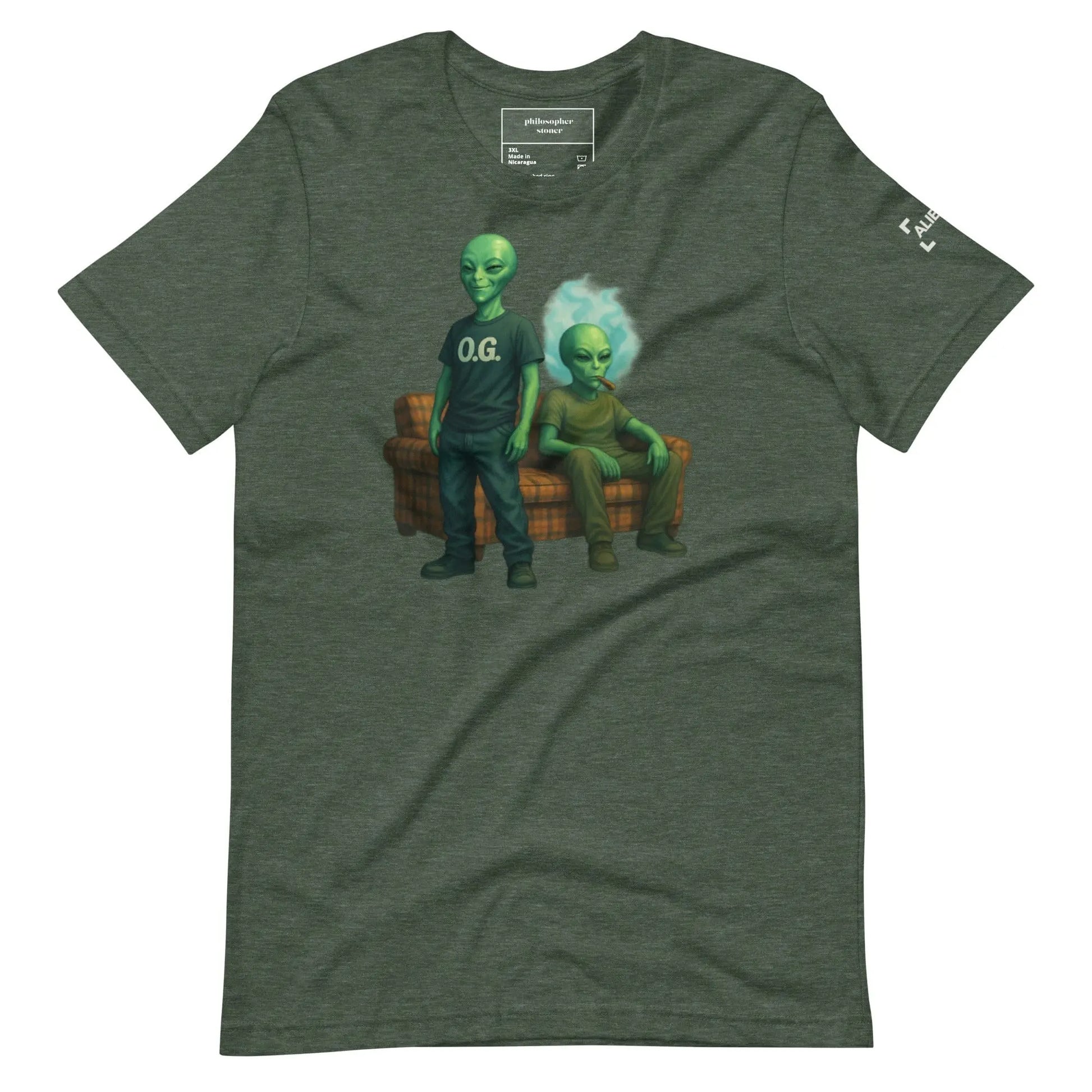 Philosopher Stoner Heather Forest / 3XL ALIEN OG Unisex t-shirt