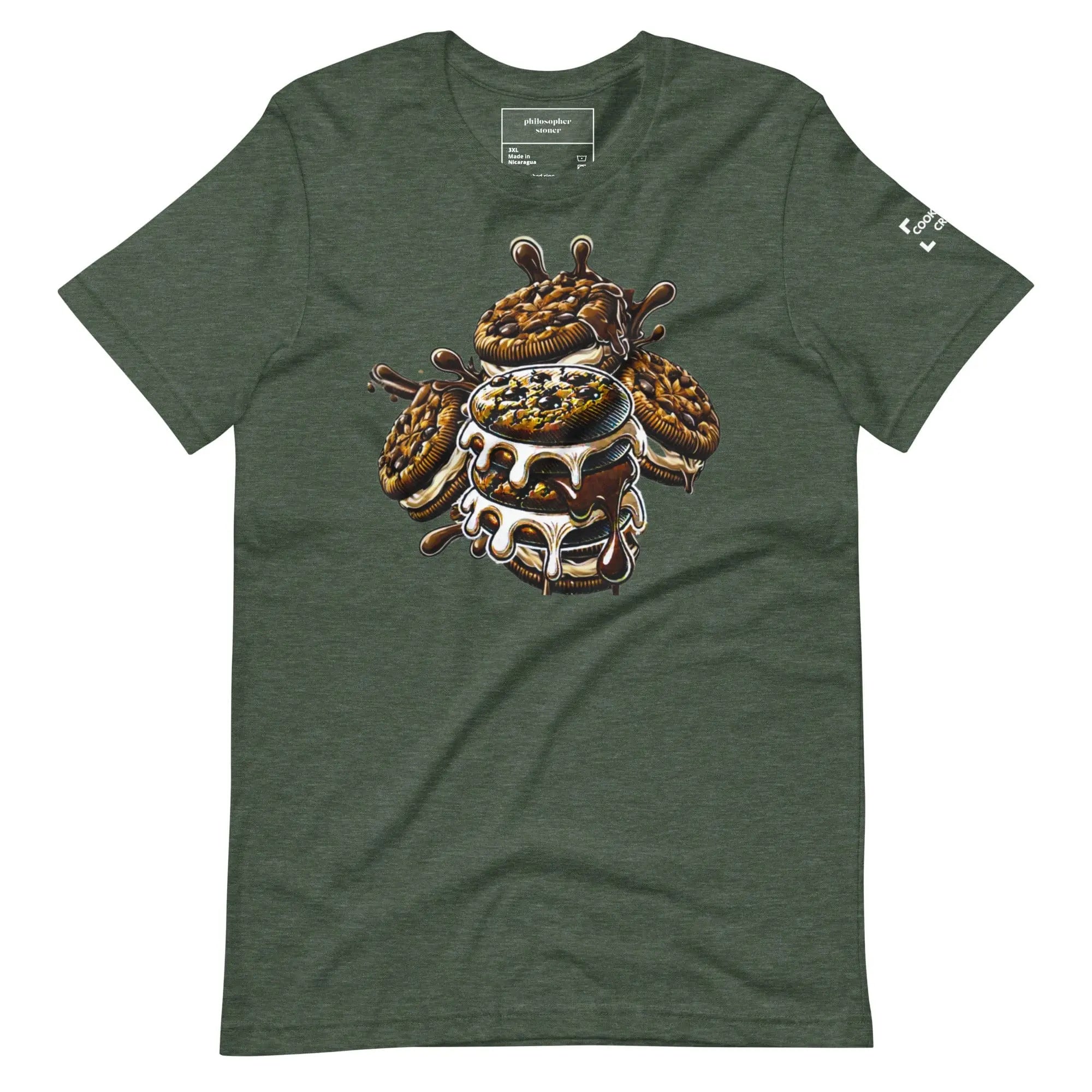 Philosopher Stoner Heather Forest / 3XL COOKIES AND CREAM BLK/GRN Unisex T-shirt