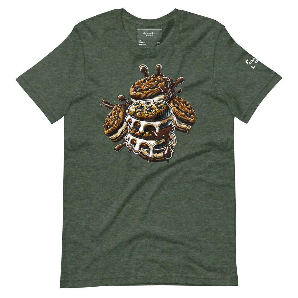 Philosopher Stoner Heather Forest / 3XL COOKIES AND CREAM BLK/GRN Unisex T-shirt
