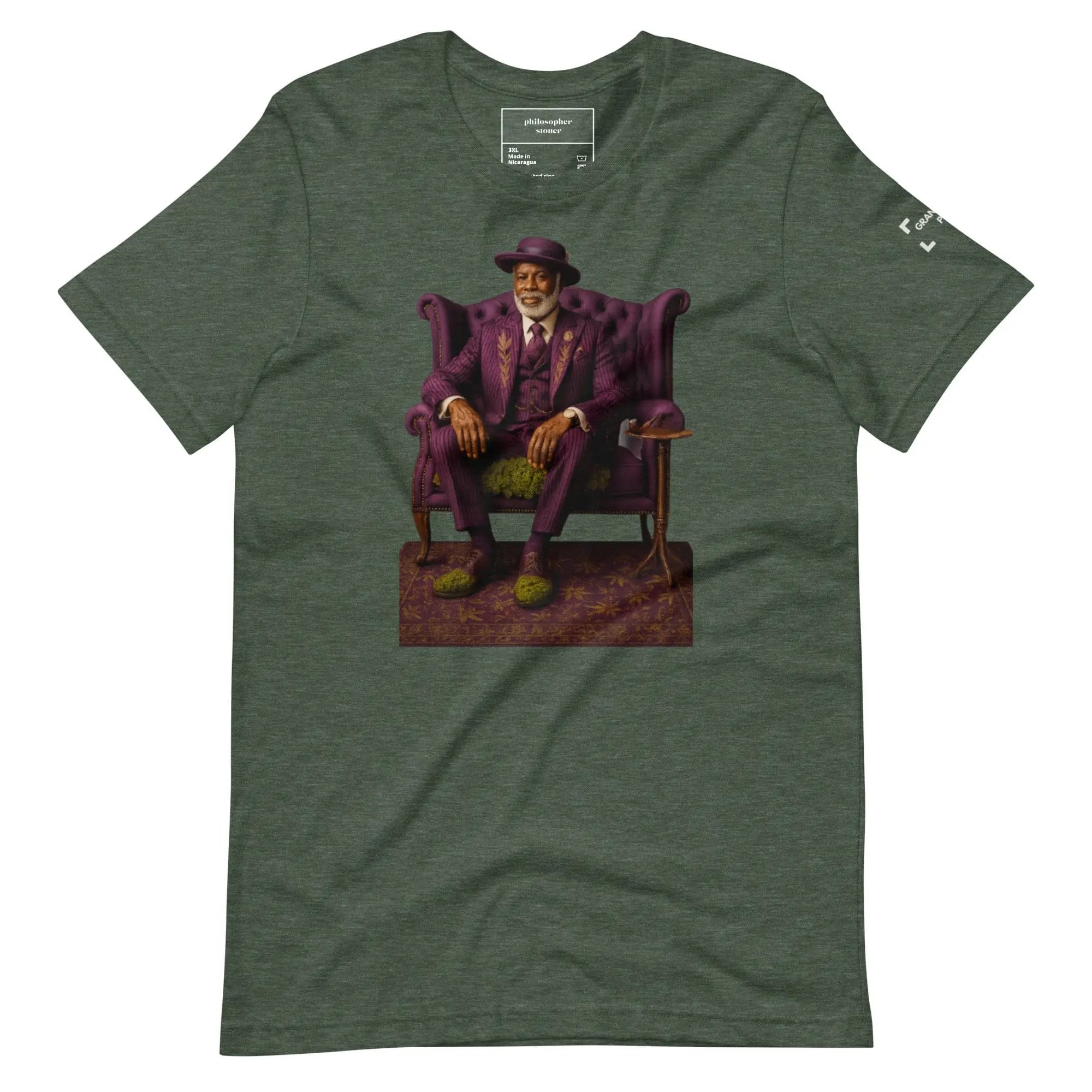 Philosopher Stoner Heather Forest / 3XL GRANDDADDY PURP BLK/GRN t-shirt