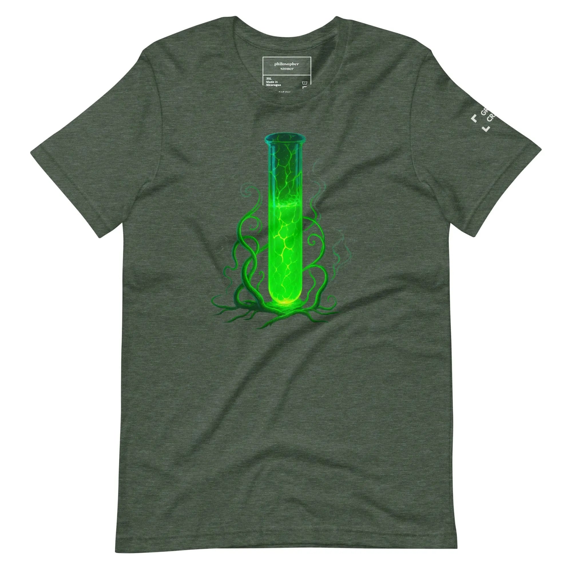 Philosopher Stoner Heather Forest / 3XL GREEN CRACK BLK/GRN t-shirt