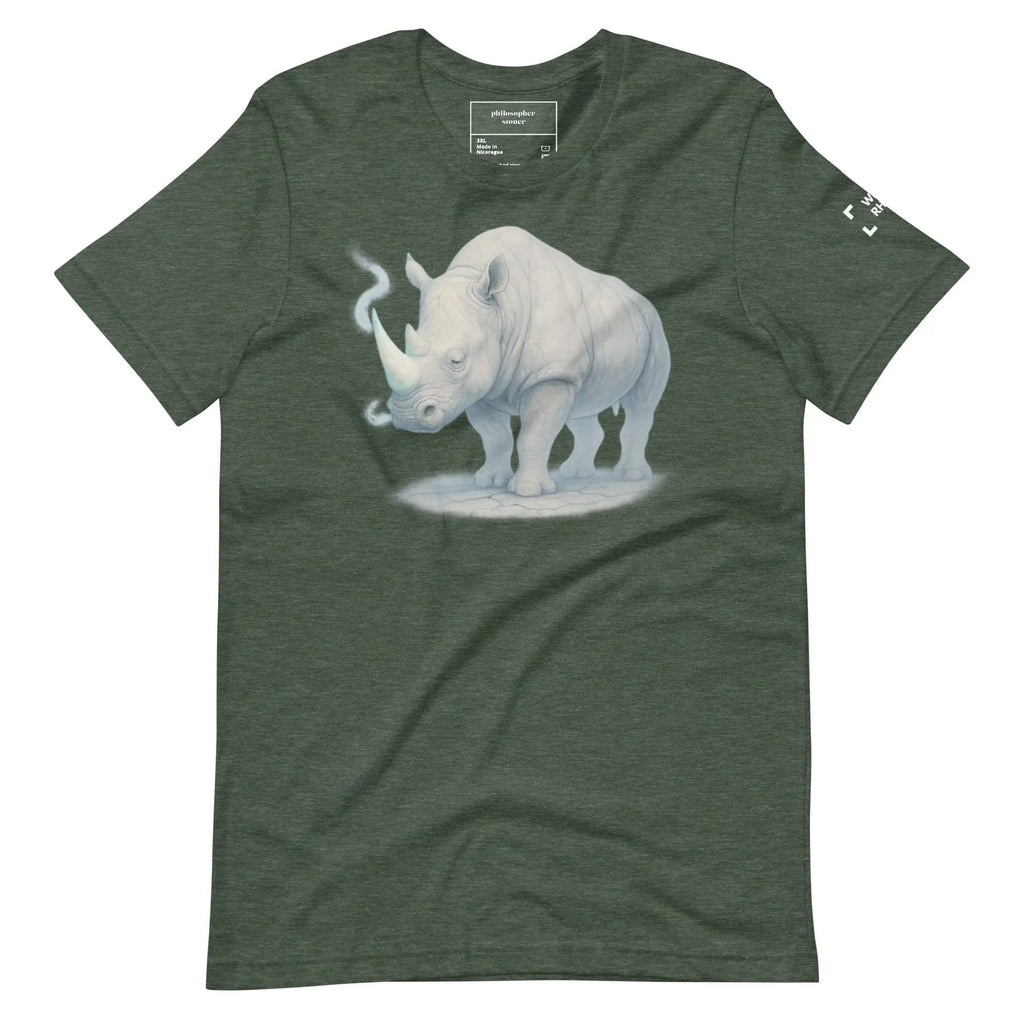 Philosopher Stoner Heather Forest / 3XL WHITE RHINO BLK/GRN T-shirt Unisex