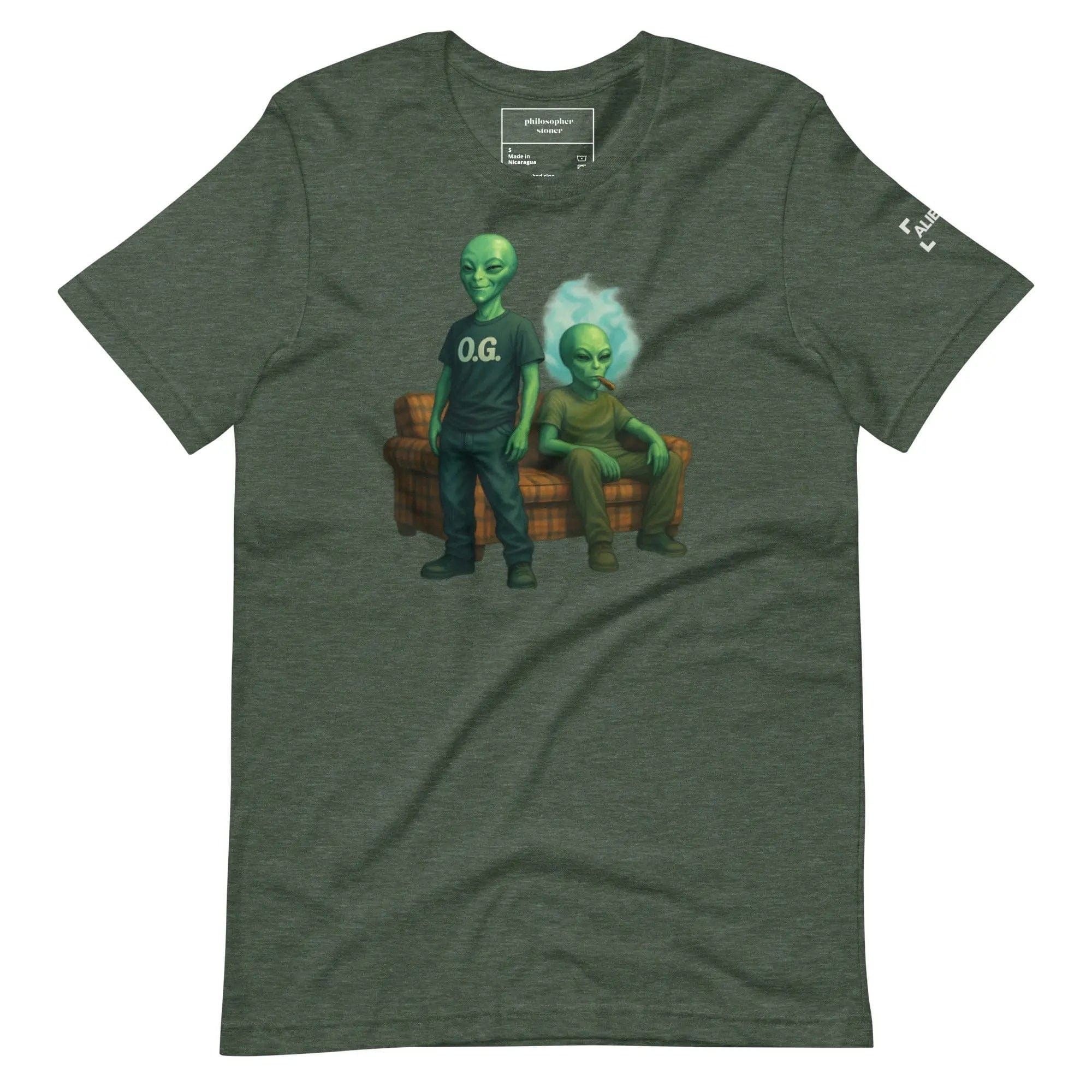 Philosopher Stoner Heather Forest / S ALIEN OG Unisex t-shirt