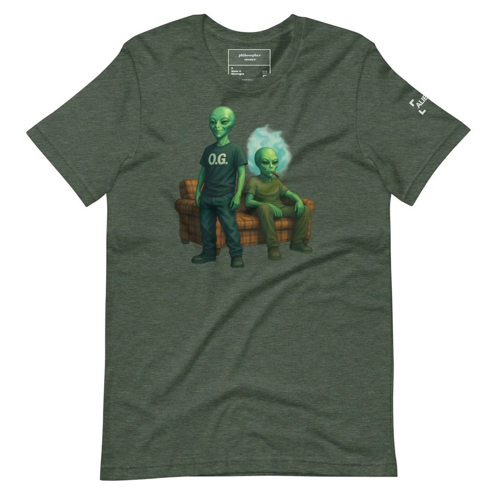Philosopher Stoner Heather Forest / S ALIEN OG Unisex t-shirt