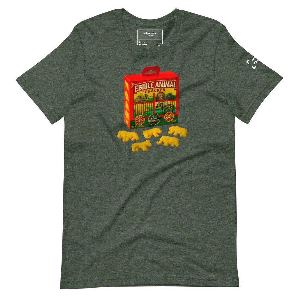 Philosopher Stoner Heather Forest / S Animal Cookies BLK & GRN Unisex t-shirt
