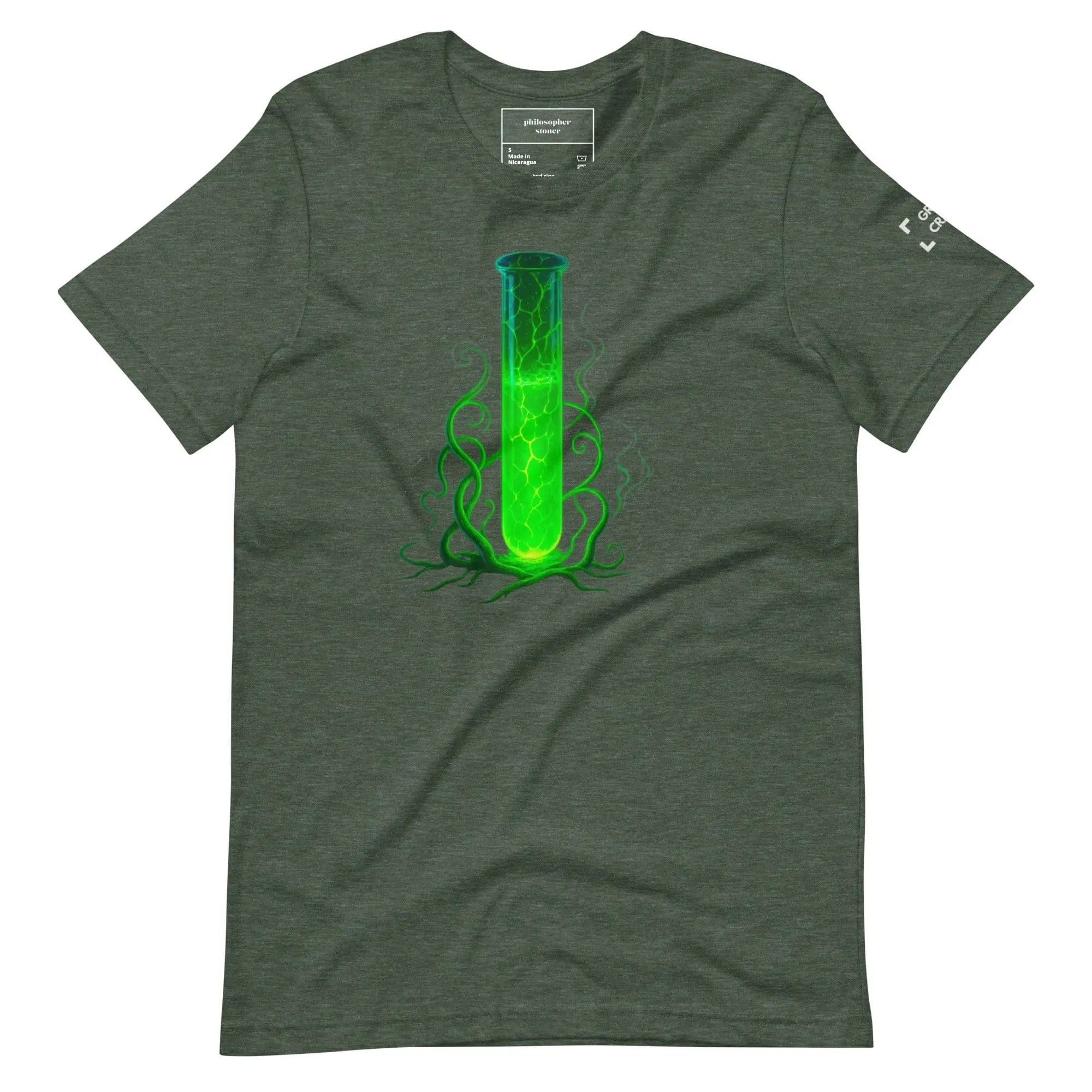 Philosopher Stoner Heather Forest / S GREEN CRACK BLK/GRN t-shirt