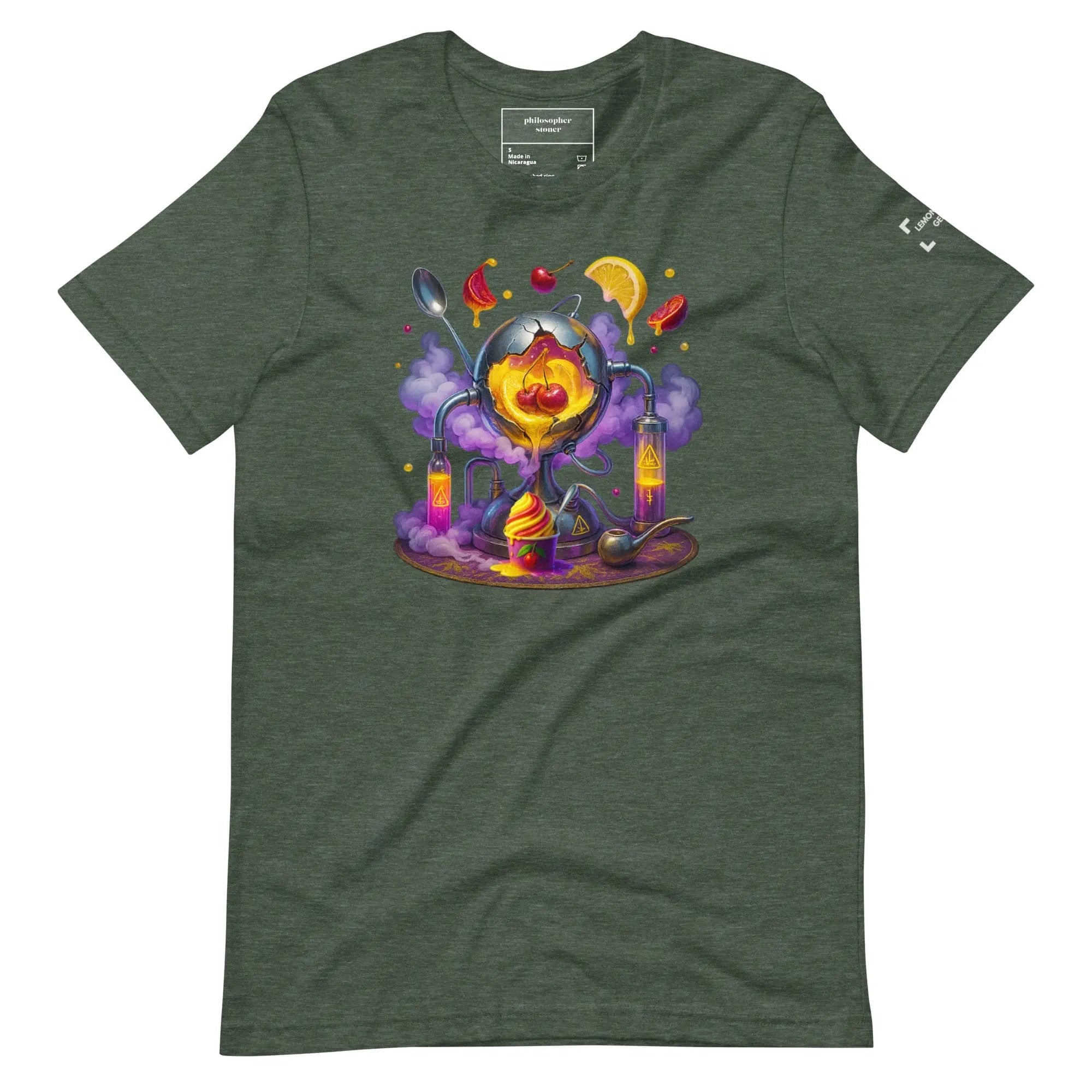 Philosopher Stoner Heather Forest / S LEMON CHERRY GELATO BLK/GRN Unisex T-shirt