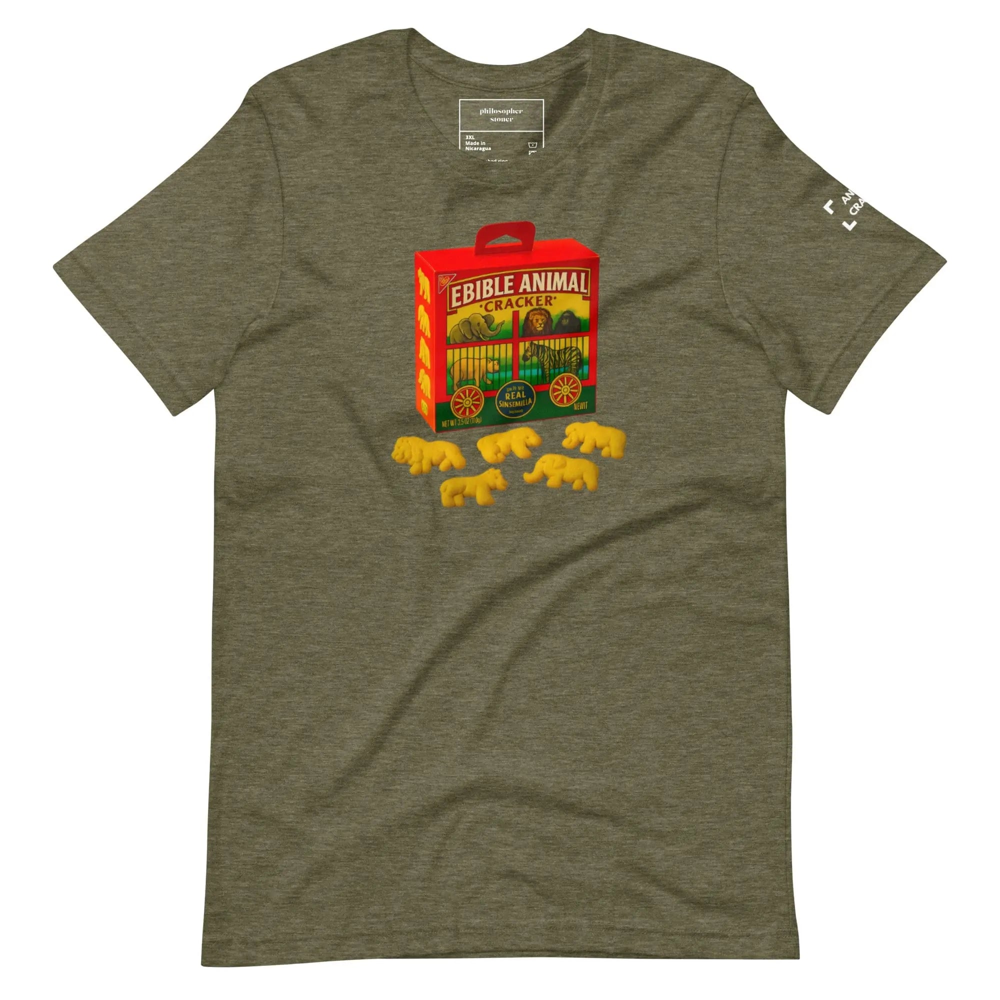 Philosopher Stoner Heather Olive / 3XL Animal Cookies BLK & GRN Unisex t-shirt