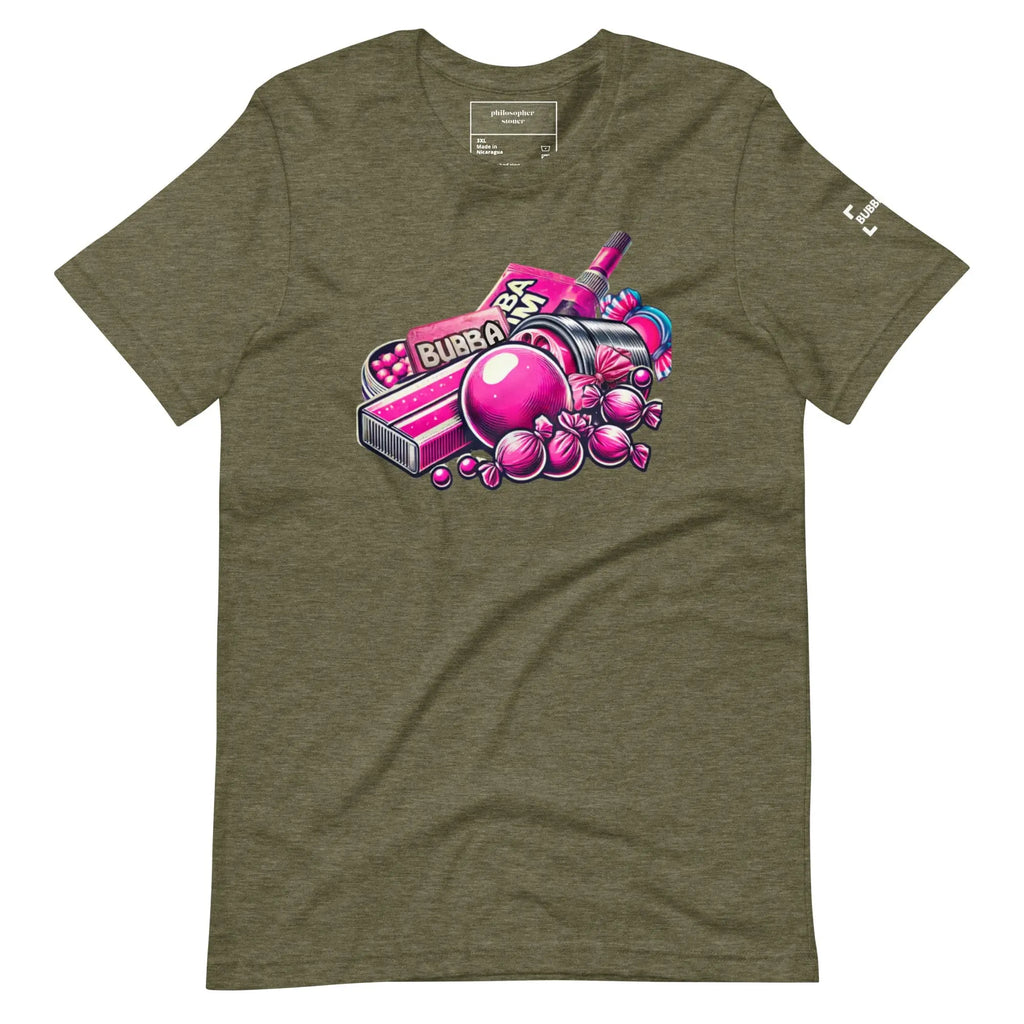 Philosopher Stoner Heather Olive / 3XL BUBBA GUM BLK/GRN Unisex T-shirt