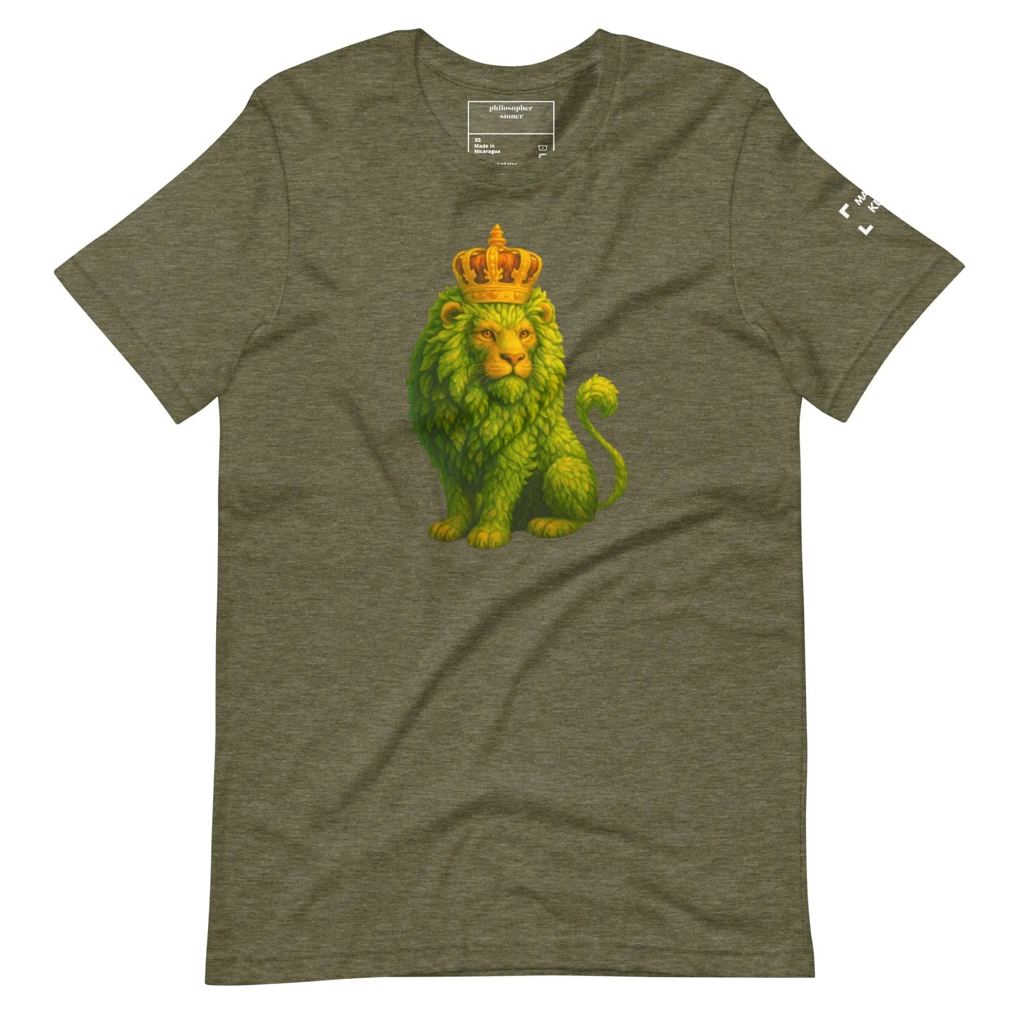 Philosopher Stoner Heather Olive / XS Master Kush BLK & GRN Unisex t-shirt