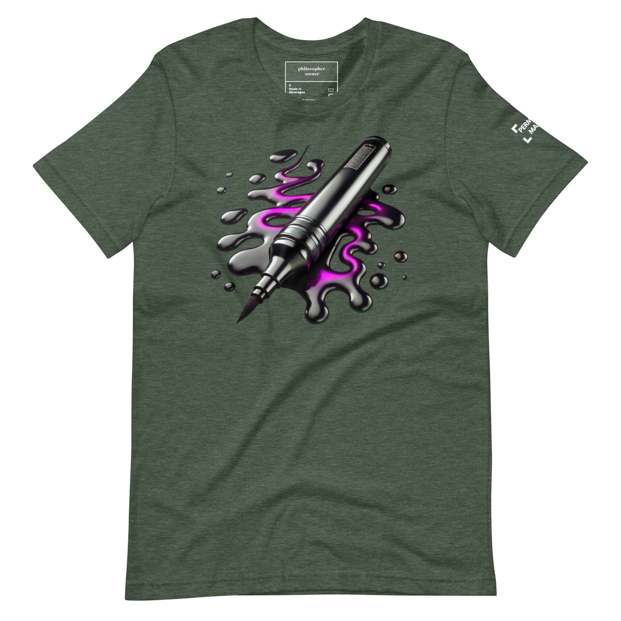 Philosopher Stoner PERMANENT MARKER Unisex Tee BLK/GRN