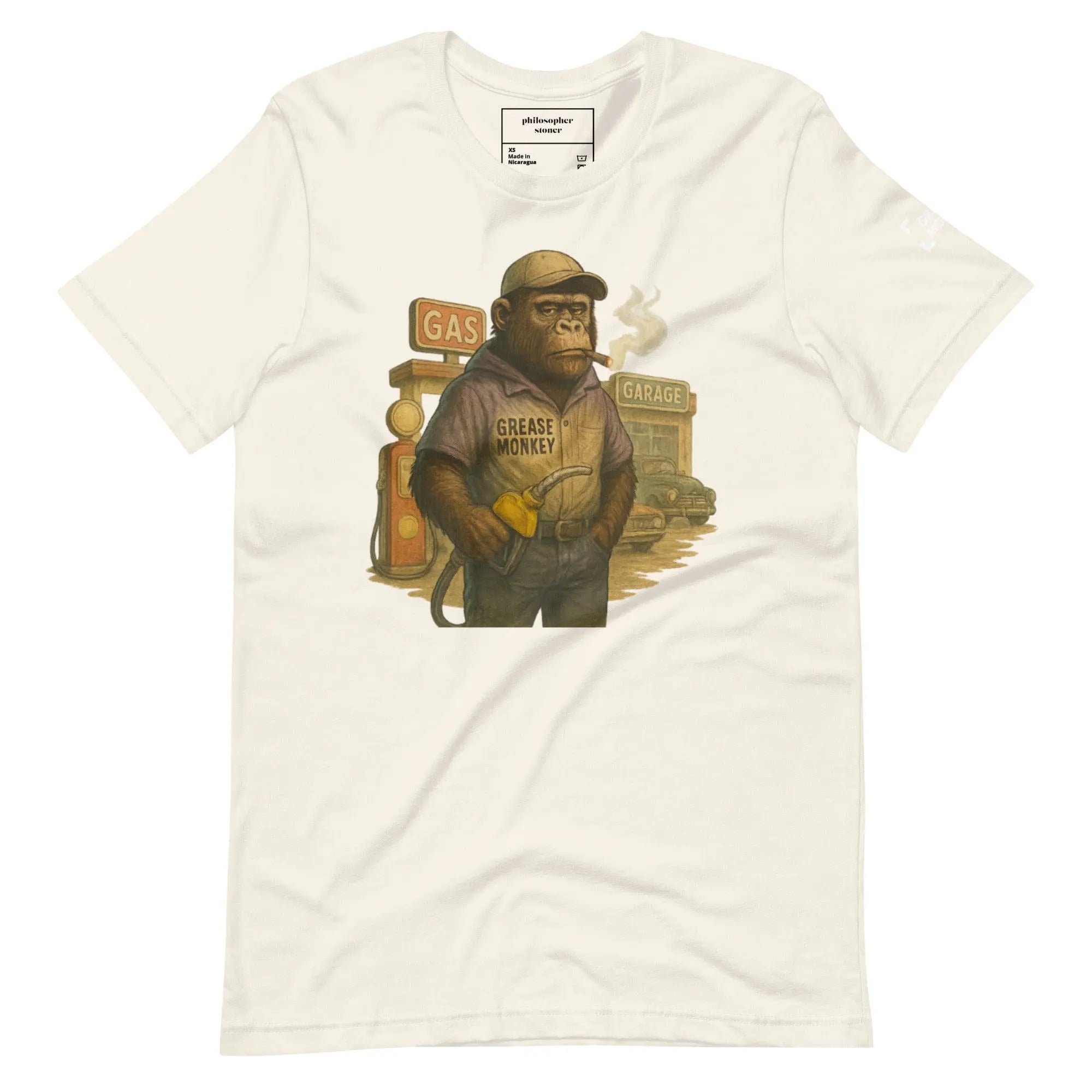 Philosopher Stoner Vintage White / XS GREASE MONKEY BLK/GRN Unisex T-shirt