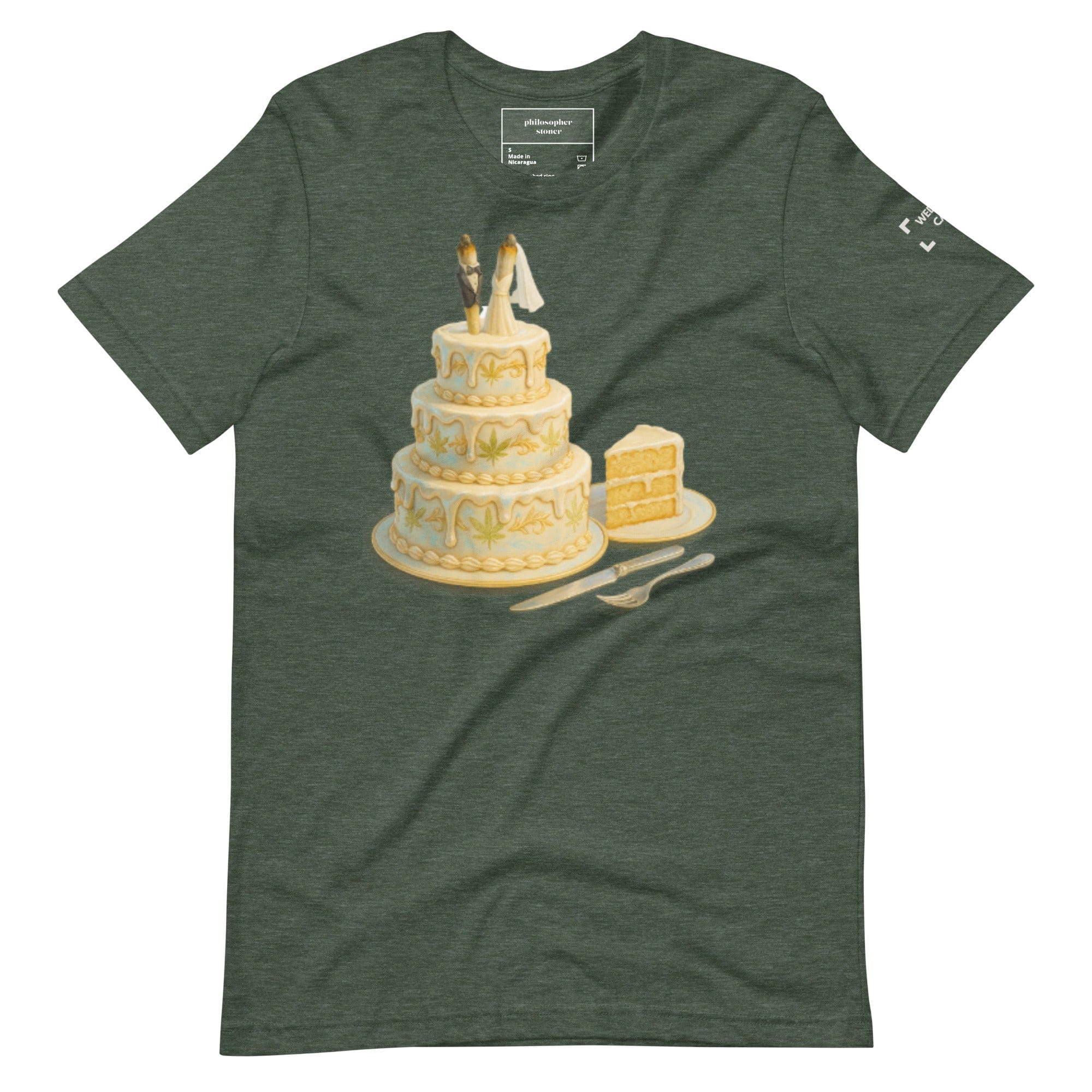 Philosopher Stoner WEDDING CAKE BLACK / GREEN Unisex Tee