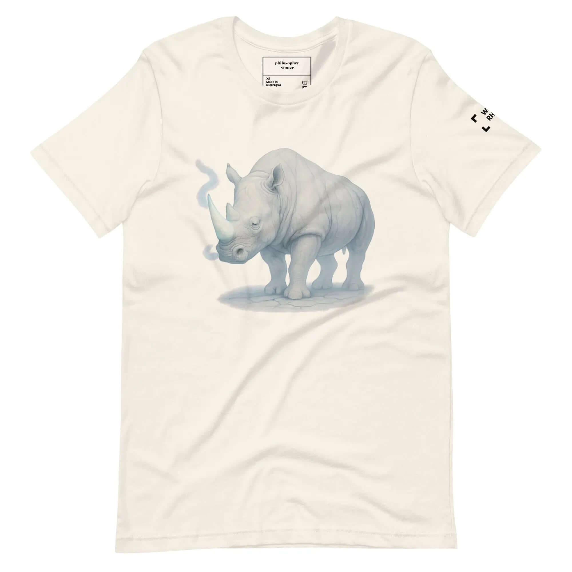 Philosopher Stoner XS WHITE RHINO T-shirt Unisex