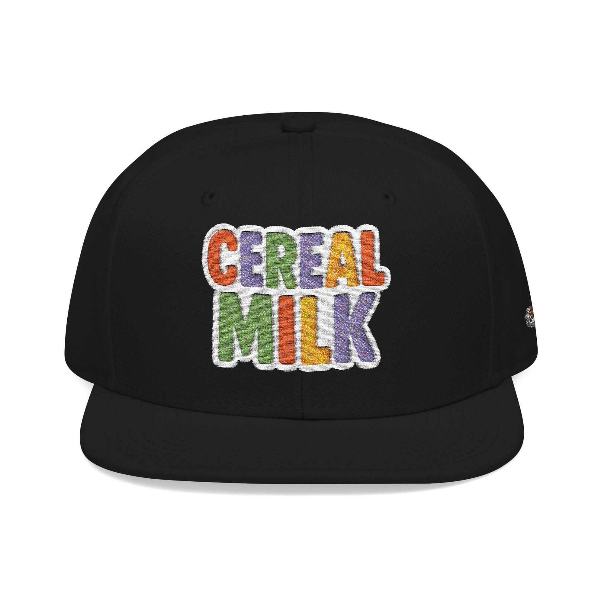 Printify Hats One size / Black Cereal Milk Snapback Hat | Trendy Embroidered Cap for Streetwear Lovers, Perfect for Festivals, Parties, and Everyday Wear, Unique Gift Idea
