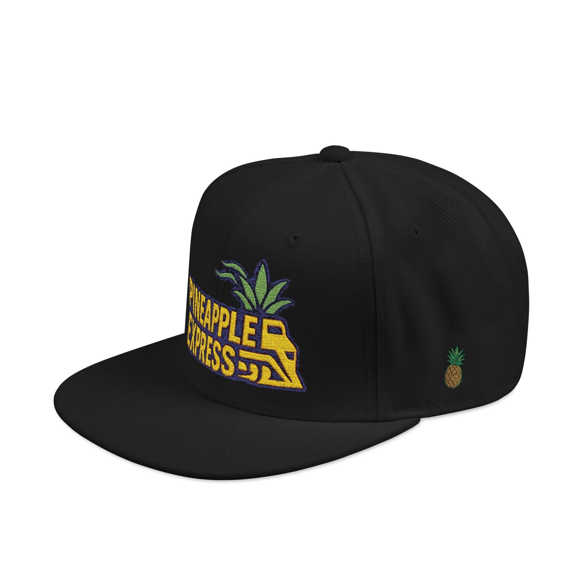 Printify Hats One size / Black Pineapple Express Snapback Hat with Embroidery, Trendy Cap, Beach Style Accessory, Gift for Friends, Summer Fashion Must-Have