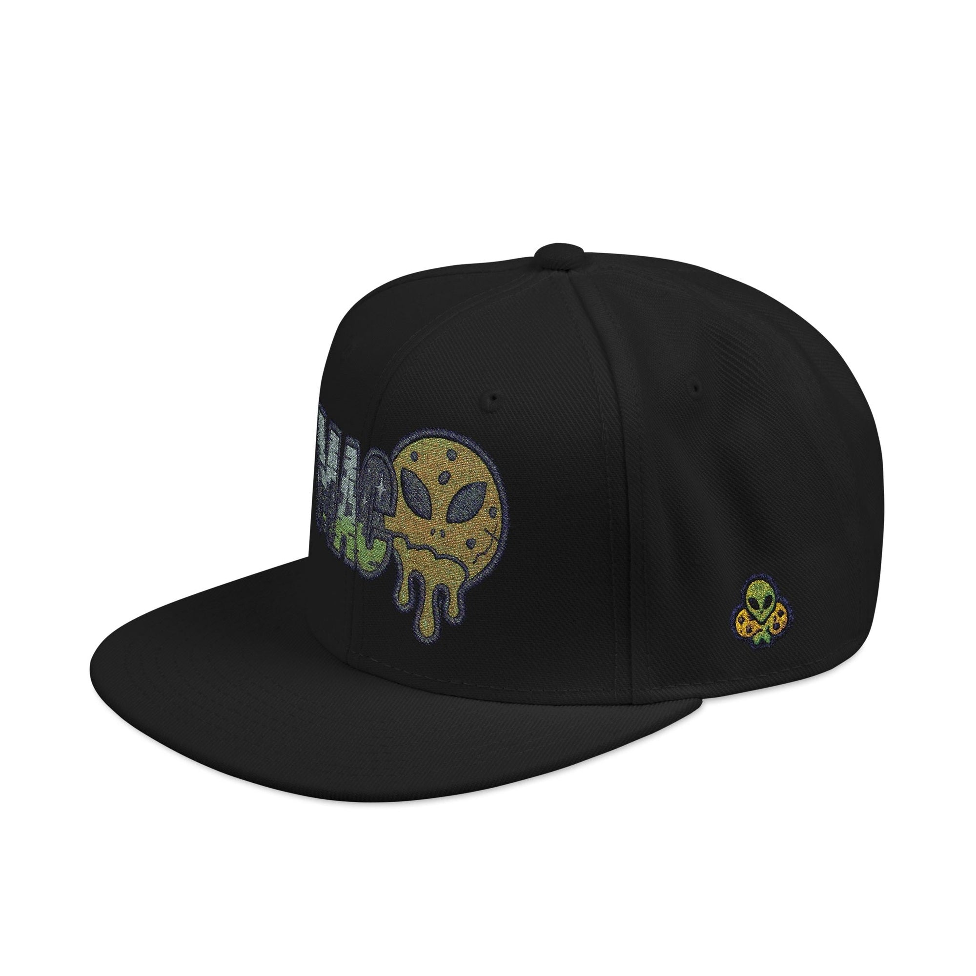 Printify Hats One size / Black The MAC Snapback Black Hat, Trendy Streetwear Cap, Gift for Stoners, Urban Fashion Accessory, Casual Outfit Essential