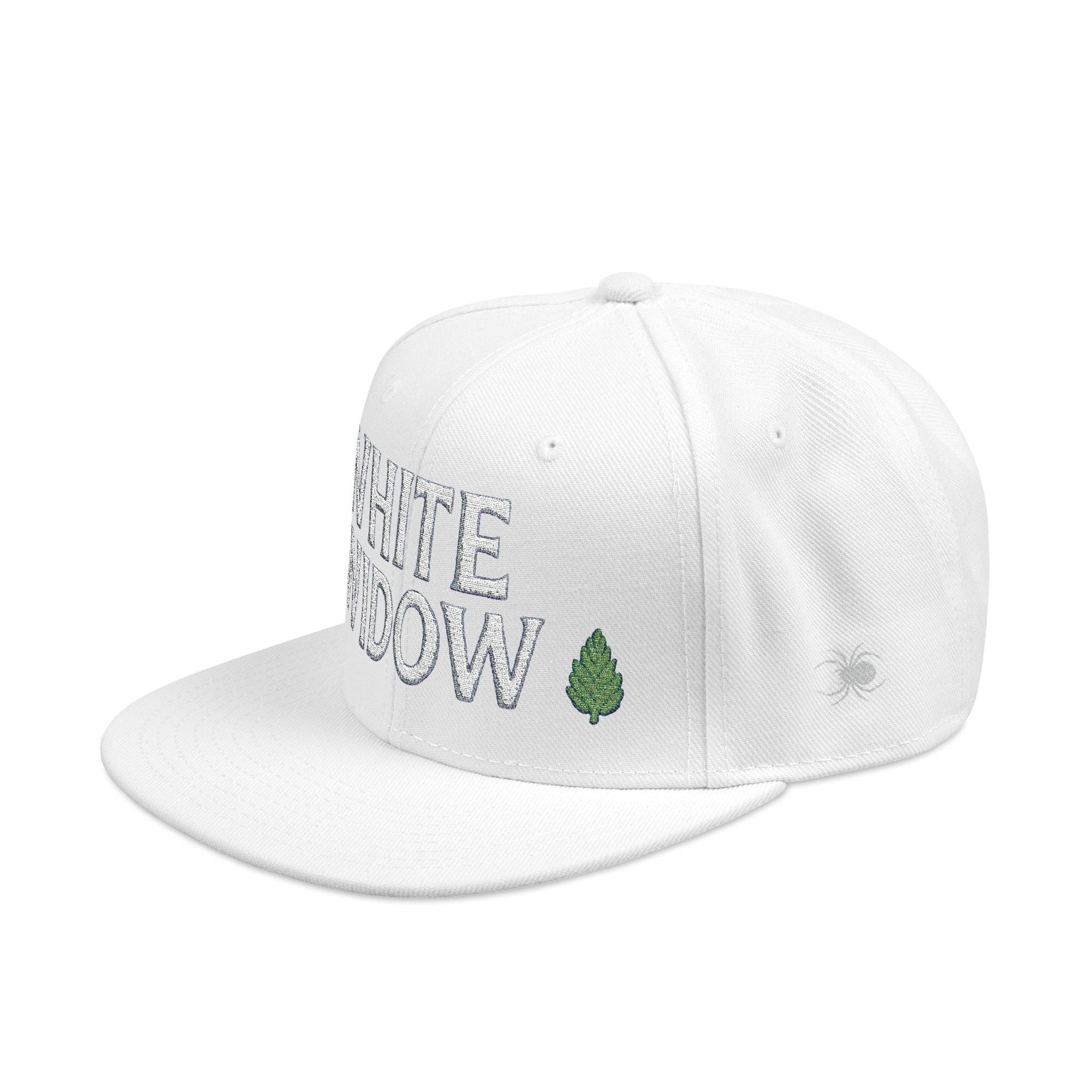 Printify Hats One size / White White Widow Snapback Hat -  Embroidery, Trendy Cap for Casual Wear, Gift for Friends, Summer Accessories, Streetwear Fashion
