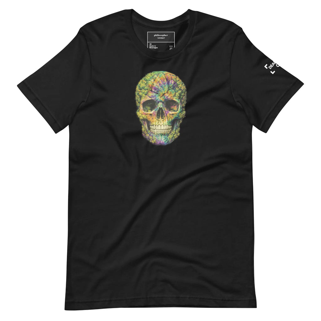 DeadHead OG BLK/GRN unisex t-shirt with black fabric and green skull graphic streetwear design